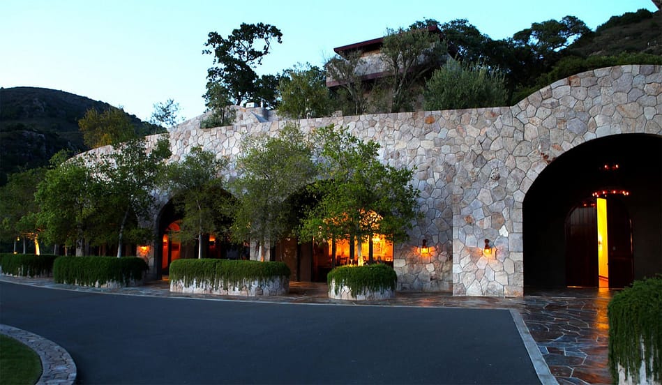 Palmaz Vineyards' 18-story gravity-flow cave, dug into Mount George in Coombsville, Napa Valley.