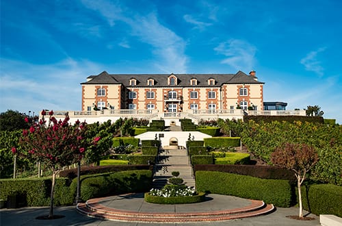 The Taittinger-inspired Domaine Carneros château in the Carneros region of Napa Valley.